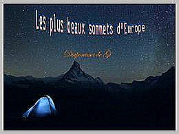 diaporama pps Les plus beaux sommets d’Europe