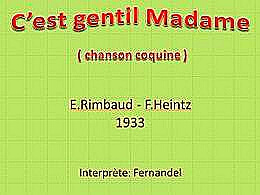 diaporama pps C’est gentil madame