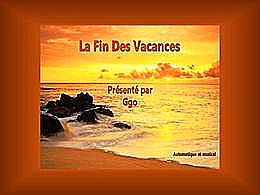 diaporama pps La fin des vacances