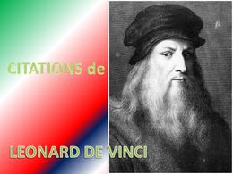 diaporama pps Citations de Léonard de Vinci
