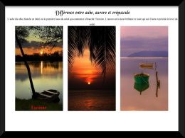 diaporama pps Différence entre aube aurore et crépuscule