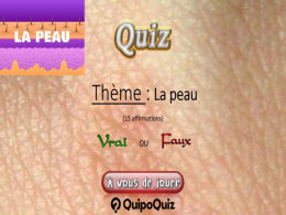 diaporama pps Quiz la peau