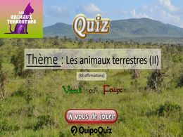 diaporama pps Quiz les animaux terrestres II