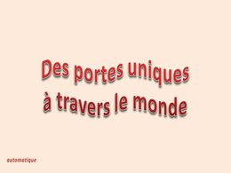 diaporama pps Portes uniques à travers le monde