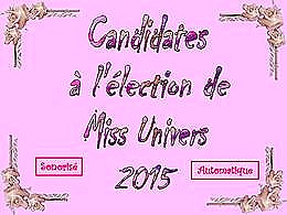 diaporama pps Election Miss univers 2015