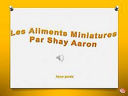 diaporama pps Les aliments miniatures 1