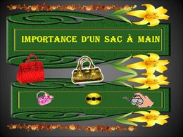 diaporama pps Importance d’un sac à main