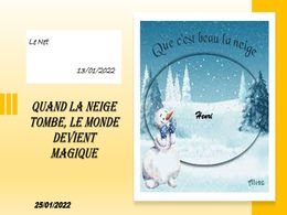 diaporama pps Neige qui tombe monde magique