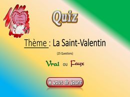 diaporama pps Quiz la Saint-Valentin
