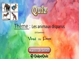 diaporama pps Quiz les animaux disparus