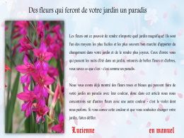 diaporama pps Fleurs pour un jardin de paradis