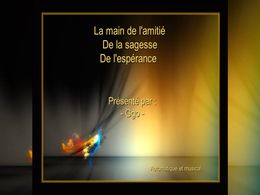 diaporama pps La main de l’amitié de la sagesse de l’espérance