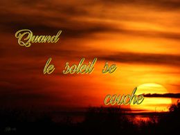 diaporama pps Quand le soleil se couche