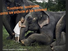 diaporama pps Tendresse entre enfants et animaux