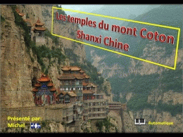 Les temples du mont Coton Shanxi