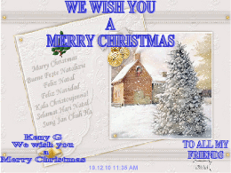 We wish you a merry christmas