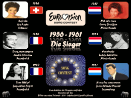 Eurovision song contest 1956-1961