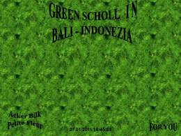 Green scholl in bali indonezia