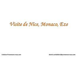 Visite de Nice, Monaco et Eze