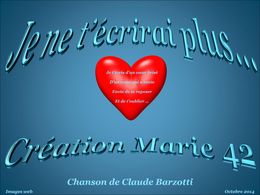 diaporama pps Je ne t’écrirai plus