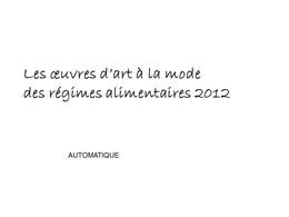 C'est le moment des régimes