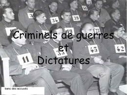 Criminels de guerres et dictatures