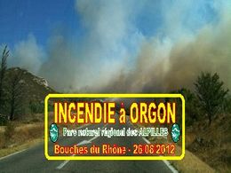 Diaporama Incendie à Orgon