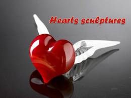 Hearts sculptures