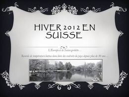 Hiver 2012 en Suisse