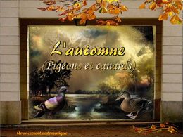 PPS L'automne pigeons et canards