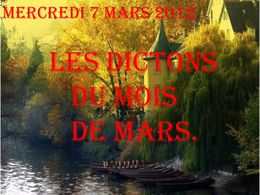 Les dictons du mois de mars