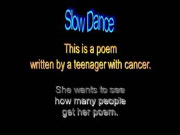 Slow dance poem
