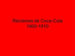 Très vieilles pub de coca cola